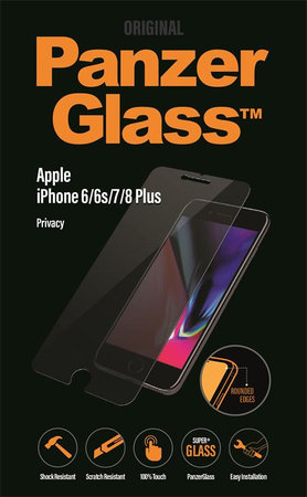 PanzerGlass - Tempered Glass Privacy Standard Fit for iPhone 6 Plus, 6s Plus, 7 Plus & 8 Plus, transparent