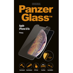 PanzerGlass - Tempered Glass Privacy Standard Fit for iPhone X, XS & 11 Pro, transparent