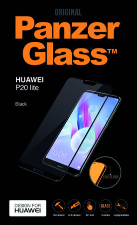 PanzerGlass - Tempered Edge-to-Edge Glass for Huawei P20 Lite, Black