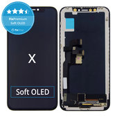 Display Soft OLED for iPhone X, Touch Screen with Frame, FixPremium