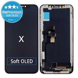 Apple iPhone X - LCD Display + Touch Screen + Frame Soft OLED FixPremium