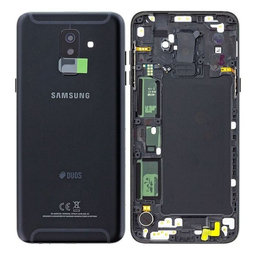 Samsung Galaxy A6 Plus (2018) - Battery Cover (Black) - GH82-16431A Genuine Service Pack