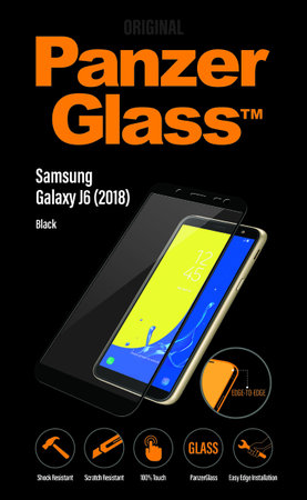 PanzerGlass - Tempered Glass Edge-To-Edge for Samsung Galaxy J6 (2018), black
