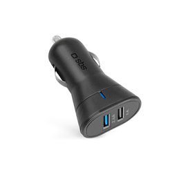 SBS - Car Charger 2x USB, 2.4A, black