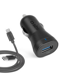 SBS - Car Charger USB + Cable USB / Micro-USB, black