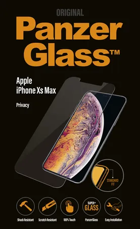 PanzerGlass - Tempered Glass Privacy Standard Fit for iPhone XS Max & 11 Pro Max, transparent