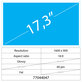 17.3 LCD Fat Glossy 40 pin HD+