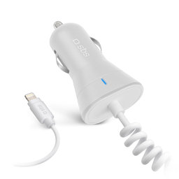 SBS - Car Charger Lightning 2.1A, white