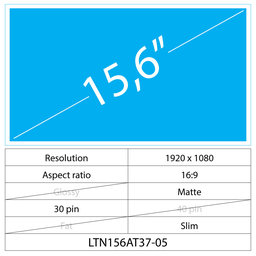 Asus VivoBook S505BP-BR 15.6 LCD Slim Matte 30 pin Full HD