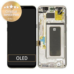 Samsung Galaxy S8 Plus G955F - LCD Display + Touch Screen + Frame (Maple Gold) - GH97-20470F, GH97-20564F, GH97-20565F Genuine Service Pack
