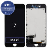 Display In-Cell for iPhone 7, Black, Touch Screen with Frame, FixPremium