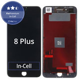 Display In-Cell for iPhone 8 Plus, Black, Touch Screen with Frame, FixPremium