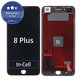 Display In-Cell for iPhone 8 Plus, Black, Touch Screen with Frame, FixPremium