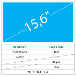 HP Envy HP Envy 15-3200 15.6 LCD Slim Glossy 40 pin Full HD