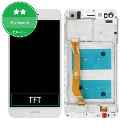 Huawei P9 lite mini, Y6 Pro (2017) - LCD Display + Touch Screen + Frame (White) TFT