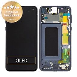 Samsung Galaxy S10e G970F - LCD Display + Touch Screen + Frame (Prism Black) - GH82-18852A, GH82-18836A Genuine Service Pack