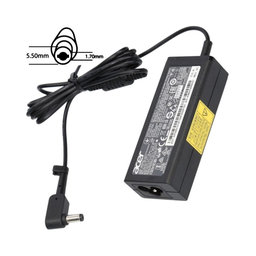 Charging adapter for Acer, 77011170, 45W, 19V, Black, Genuine Service Pack