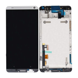 HTC One Max - LCD Display + Touch Screen + Frame (Silver) - 80H01666-01 Genuine Service Pack
