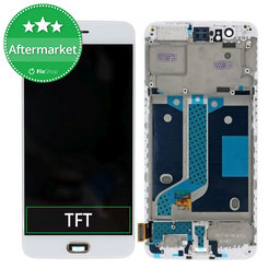 OnePlus 5 - LCD Display + Touch Screen + Frame (White) TFT