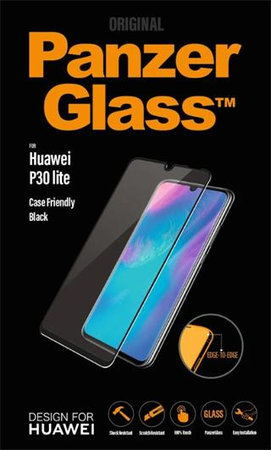 PanzerGlass - Tempered Glass Case Friendly for Huawei P30 Lite, Black