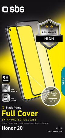 SBS - Tempered Glass Full Cover for Honor 20, Honor 20s, Huawei Nova 5T, black