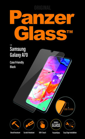 PanzerGlass - Tempered Glass Case Friendly for Samsung Galaxy A70, black