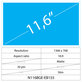 11.6 LCD Slim Matte 30 pin HD (Side Brackets)