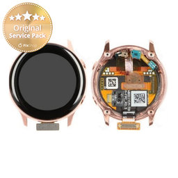 Samsung Galaxy Watch Active R500 - LCD Display + Touch Screen + Frame (Gold) - GH82-18797D Genuine Service Pack