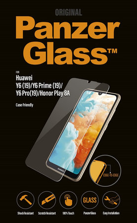 PanzerGlass - Tempered Glass Case Friendly for Huawei Y6, Y6 Pro, Y6 Prime 2019, Honor Play 8A, transparent