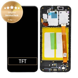 Samsung Galaxy A20e A202F - LCD Display + Touch Screen + Frame (Black) - GH82-20229A, GH82-20186A Genuine Service Pack