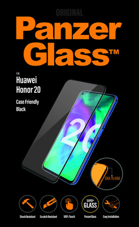 PanzerGlass - Tempered Glass Case Friendly for Honor 20, Black