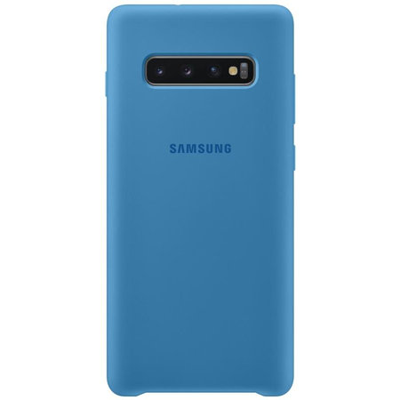 Samsung - Silicone Cover Case for Samsung Galaxy S10 +, Blue