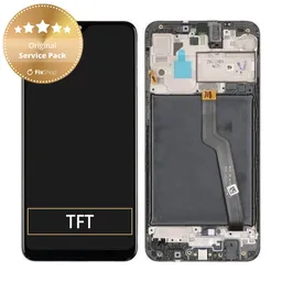 Samsung Galaxy A10 A105F, M10 M105F - LCD Display + Touch Screen + Frame (Black) - GH82-20227A, GH82-20322A Genuine Service Pack