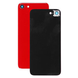 Apple iPhone 8 - Rear Housing Glass + Camera Lens (Red)