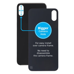 Apple iPhone XS Max - Rear Housing Glass with Bigger Camera Hole (Space Gray)