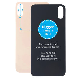 Apple iPhone XS Max - Rear Housing Glass with Bigger Camera Hole (Gold)