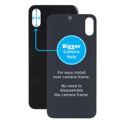 Apple iPhone XS - Rear Housing Glass with Bigger Camera Hole (Space Gray)
