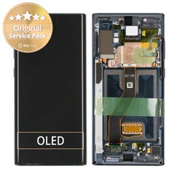 Samsung Galaxy Note 10 Plus - LCD Display + Touch Screen + Frame (Aura Black) - GH82-20838A, G82-20900A Genuine Service Pack