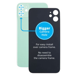 Apple iPhone 11 - Rear Housing Glass with Bigger Camera Hole (Green)