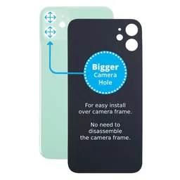 Apple iPhone 11 - Rear Housing Glass with Bigger Camera Hole (Green)