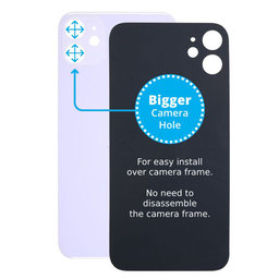 Apple iPhone 11 - Rear Housing Glass with Bigger Camera Hole (Purple)