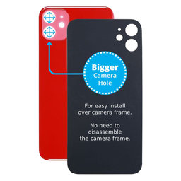 Apple iPhone 11 - Rear Housing Glass with Bigger Camera Hole (Red)