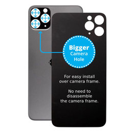 Apple iPhone 11 Pro - Rear Housing Glass with Bigger Camera Hole (Space Gray)
