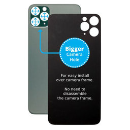 Apple iPhone 11 Pro Max - Rear Housing Glass with Bigger Camera Hole (Green)