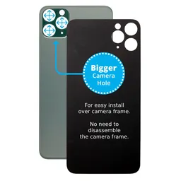 Apple iPhone 11 Pro Max - Rear Housing Glass with Bigger Camera Hole (Green)