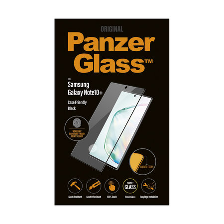 PanzerGlass - Tempered Glass Case Friendly for Samsung Galaxy Note 10+, Black