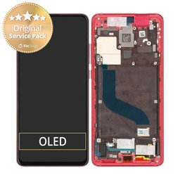Xiaomi Mi 9T, Mi 9T Pro - LCD Display + Touch Screen + Frame (Red Flame) - 560910014033, 560910013033 Genuine Service Pack