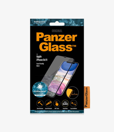 PanzerGlass - Tempered Glass Case Friendly AB for iPhone XR & 11, black