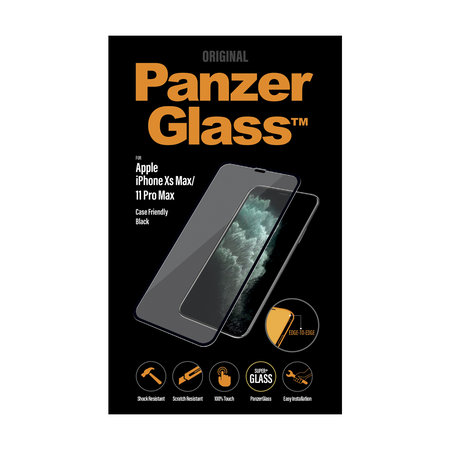 PanzerGlass - Tempered Glass Case Friendly for iPhone XS Max & 11 Pro Max, black