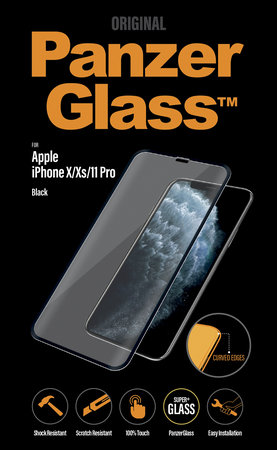 PanzerGlass - Tempered Glass Standard Fit for iPhone X, XS & 11 Pro, black